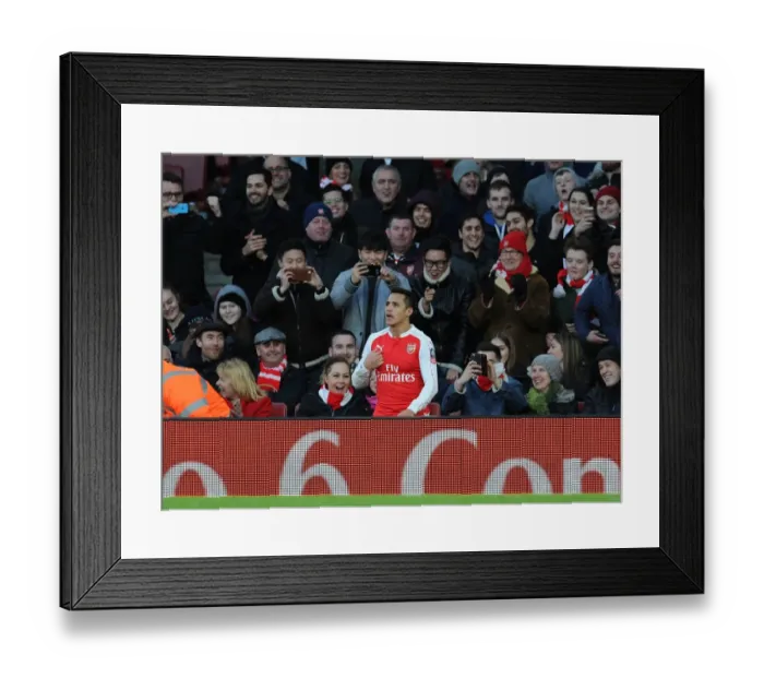 Framed Print : Alexis Sanchez's Emotional FA Cup Triumph over Burnley: The Passionate Moment at Arsenal