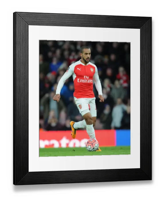 Framed Print : Theo Walcott in FA Cup Action: Arsenal vs Burnley at Emirates Stadium (2016)