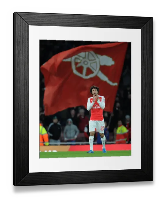 Framed Print : Mohamed Elneny: Arsenal's FA Cup Victory Celebration vs Burnley (2016)