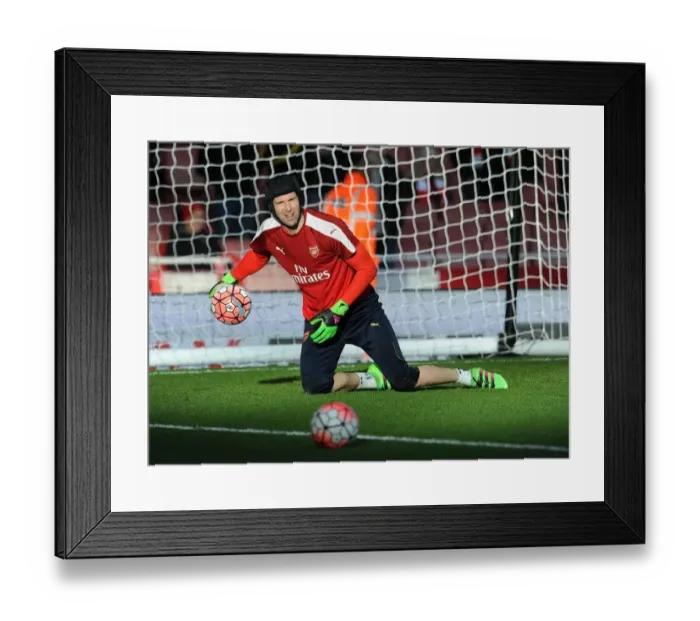 Framed Print : Arsenal's FA Cup Triumph: Petr Cech Prepares for Burnley Clash (2:1)
