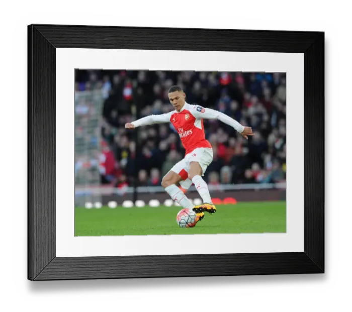 Framed Print : Arsenal's Kieran Gibbs Celebrates FA Cup Victory Over Burnley, Emirates Stadium, 1 / 30 / 16