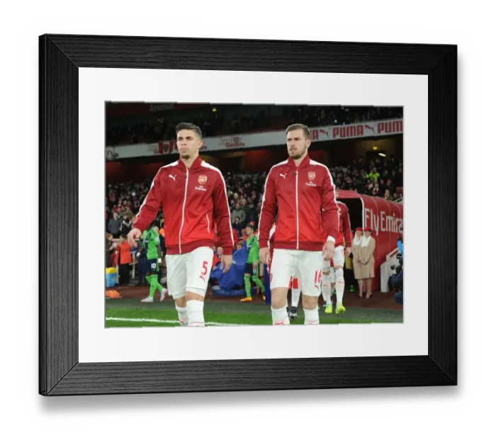 Framed Print : Arsenal's Gabriel and Ramsey: Pre-Match Focus at Emirates Stadium (2015-16) Framed Print : Arsenal's Gabriel and Ramsey: Pre-Match Focus at Emirates Stadium (2015-16)