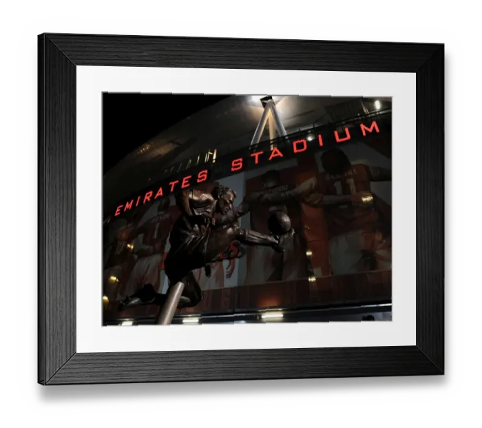 Framed Print : Dennis Bergkamp's Iconic Statue at Emirates Stadium: Arsenal vs Southampton (2015-16) Framed Print : Dennis Bergkamp's Iconic Statue at Emirates Stadium: Arsenal vs Southampton (2015-16)