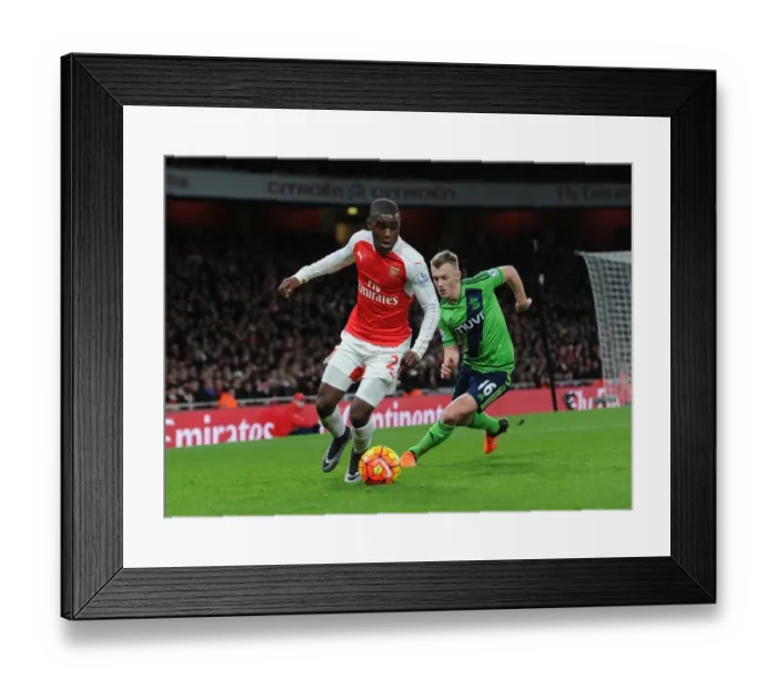 Framed Print : Clash of Midfield Titans: Campbell vs. Ward-Prowse in Arsenal vs. Southampton Showdown