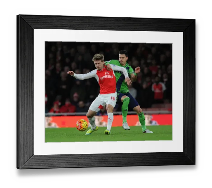 Framed Print : Nacho Monreal vs. Jose Fonte: Intense Face-Off in Arsenal vs. Southampton Clash Framed Print : Nacho Monreal vs. Jose Fonte: Intense Face-Off in Arsenal vs. Southampton Clash