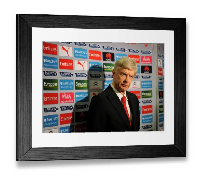 Framed Print : Arsene Wenger's Pre-Match Interview: Arsenal Manager at Emirates Stadium (vs Southampton, 2015-16) Framed Print : Arsene Wenger's Pre-Match Interview: Arsenal Manager at Emirates Stadium (vs Southampton, 2015-16)