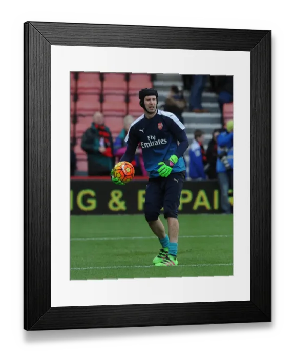 Framed Print : Petr Cech (Arsenal) warms up before the match