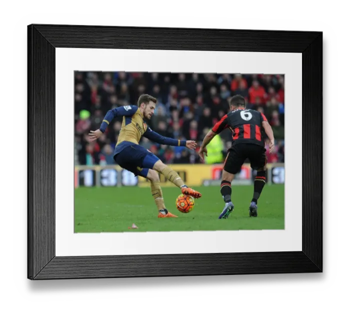 Framed Print : Aaron Ramsey vs. Andrew Surman: Clash at The Vitality Stadium, 2016