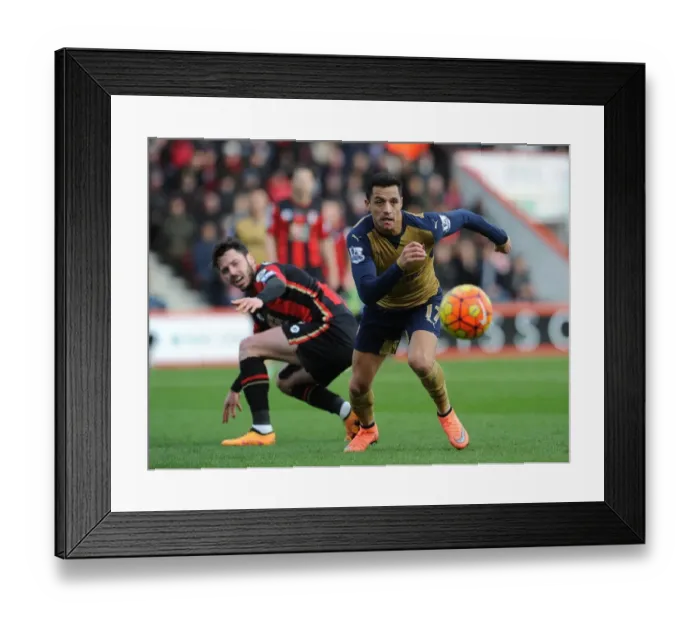 Framed Print : Clash of Wings: Alexis Sanchez vs. Adam Smith - Premier League Showdown