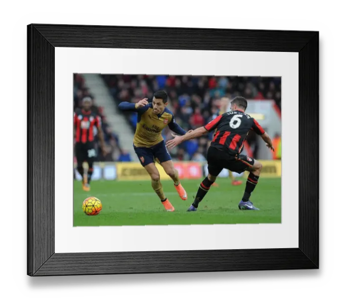 Framed Print : Clash of Champions: Sanchez vs. Surman - Arsenal's Star Forward Takes on Bournemouth's Midfield Maestro, Premier League 2016 Framed Print : Clash of Champions: Sanchez vs. Surman - Arsenal's Star Forward Takes on Bournemouth's Midfield Maestro, Premier League 2016