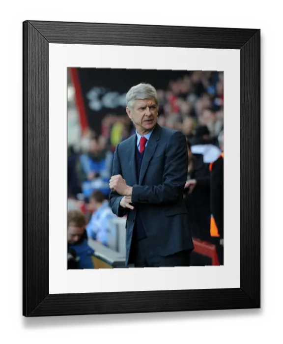 Framed Print : Arsene Wenger at Bournemouth's The Vitality Stadium (February 2016) - Arsenal Manager
