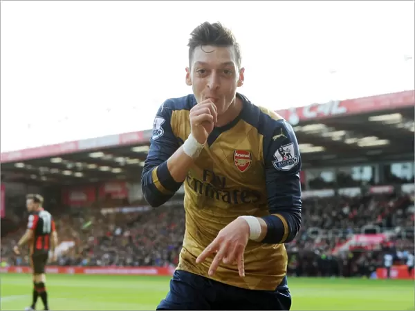 Mesut Ozil Scores the Winning Goal: Arsenal's Triumph at Bournemouth (2015-16)
