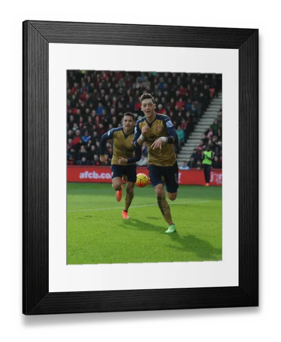 Framed Print : Mesut Ozil Scores First Goal: Arsenal Wins Against Bournemouth in 2015-16 Premier League Framed Print : Mesut Ozil Scores First Goal: Arsenal Wins Against Bournemouth in 2015-16 Premier League
