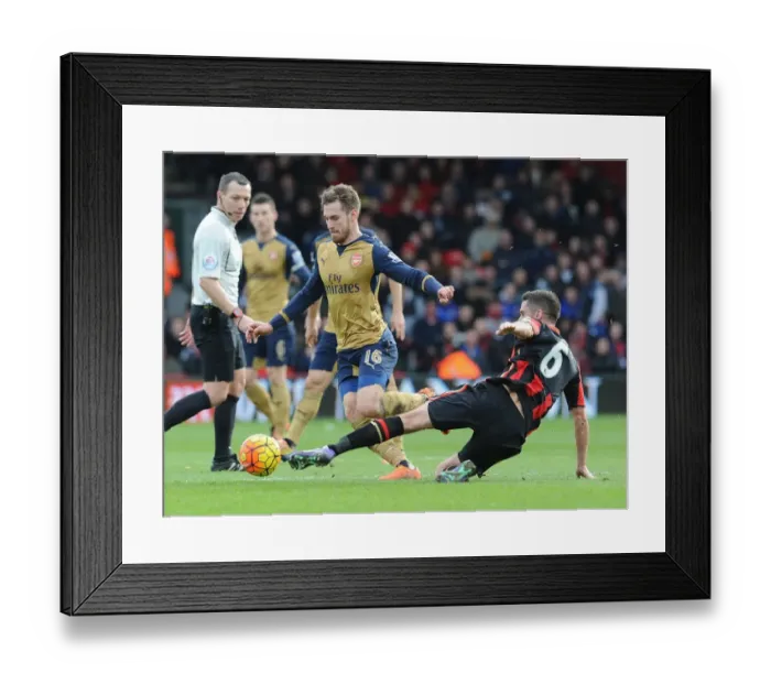 Framed Print : Ramsey Surges Past Surman: Bournemouth vs. Arsenal, Premier League 2015-16 Framed Print : Ramsey Surges Past Surman: Bournemouth vs. Arsenal, Premier League 2015-16