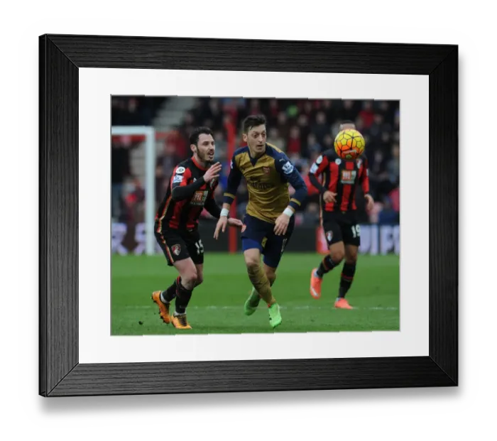 Framed Print : Mesut Ozil Scores Past Adam Smith: Arsenal's Victory Over Bournemouth in Premier League 2015-16 Framed Print : Mesut Ozil Scores Past Adam Smith: Arsenal's Victory Over Bournemouth in Premier League 2015-16
