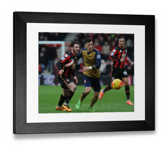 Framed Print : Mesut Ozil Darts Past Adam Smith: Arsenal's Brilliant Moment vs. Bournemouth, Premier League 2015-16 Framed Print : Mesut Ozil Darts Past Adam Smith: Arsenal's Brilliant Moment vs. Bournemouth, Premier League 2015-16