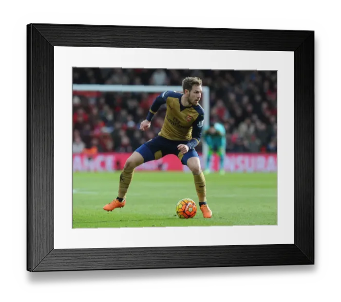 Framed Print : Ramsey in Action: Arsenal's Midfield Maestro Shines Against Bournemouth, Premier League 2015-16