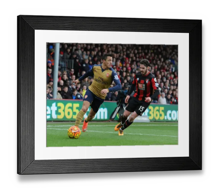Framed Print : Arsenal's Alexis Sanchez vs. Bournemouth's Adam Smith: A Premier League Showdown Framed Print : Arsenal's Alexis Sanchez vs. Bournemouth's Adam Smith: A Premier League Showdown