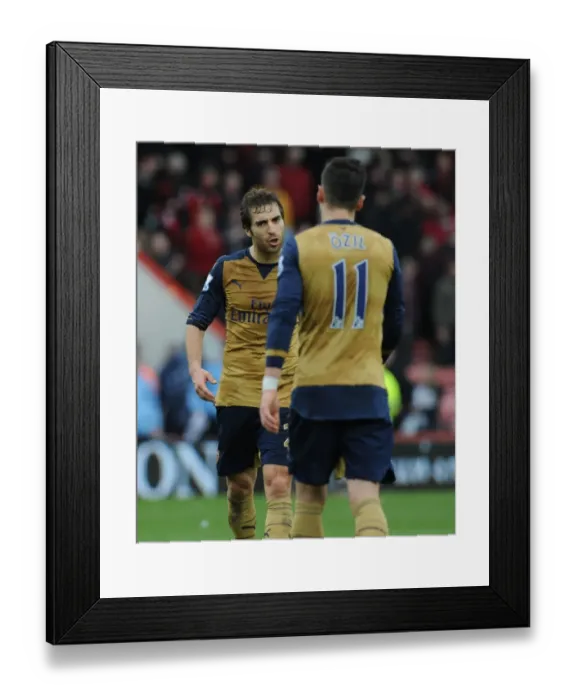 Framed Print : Mathieu Flamini: In Action for Arsenal Against Bournemouth, Premier League 2015-16