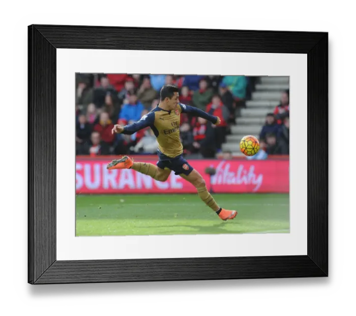 Framed Print : Alexis Sanchez: Arsenal's Radiant Forward Dazzles in Premier League Clash Against Bournemouth, 2015-16 Framed Print : Alexis Sanchez: Arsenal's Radiant Forward Dazzles in Premier League Clash Against Bournemouth, 2015-16