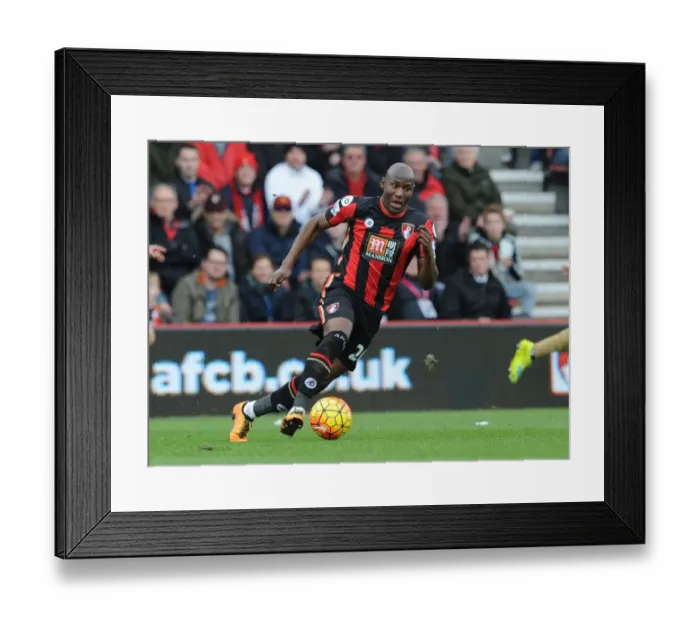 Framed Print : Former Arsenal Striker Benik Afobe Returns to Face His Old Team: Bournemouth vs. Arsenal (2015-16)