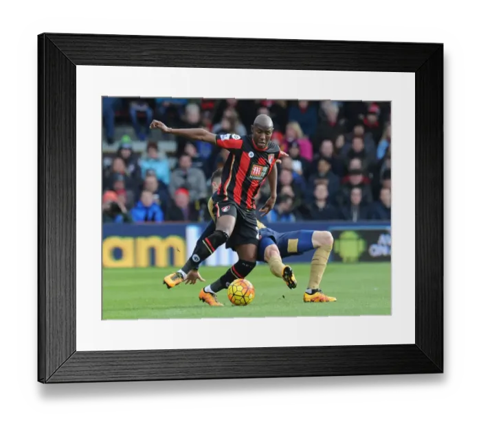 Framed Print : Gabriel vs. Afobe: A Premier League Battle at The Vitality Stadium