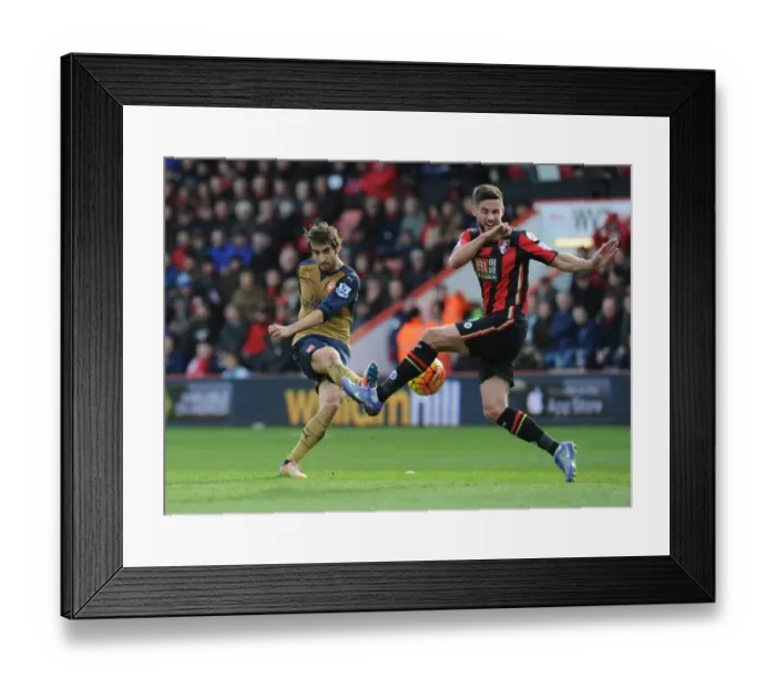 Framed Print : Flamini vs. Surman: Blocked Shot in the Arsenal vs. Bournemouth Derby (2015-16)