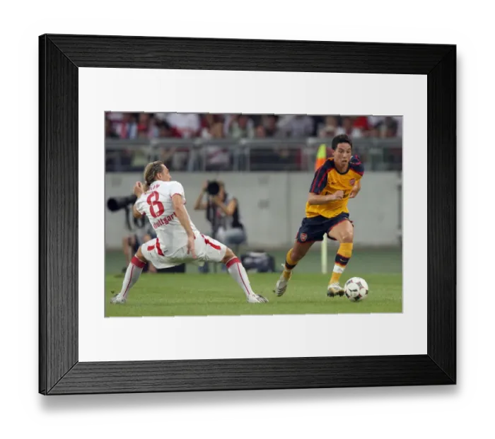 Framed Print : Samir Nasri (Arsenal) Simak (Stuttgart)