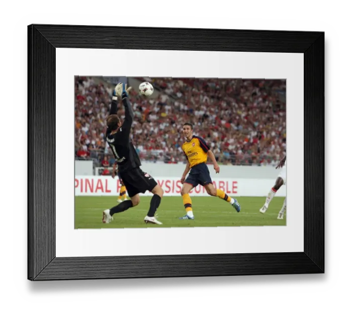 Framed Print : Robin van Persie (Arsenal) Jens Lehmann (Stuttgart)