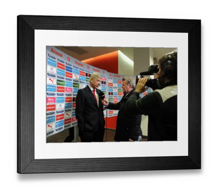 Framed Print : Arsene Wenger: Pre-Match Interview Before Arsenal vs Leicester City, Premier League 2016 Framed Print : Arsene Wenger: Pre-Match Interview Before Arsenal vs Leicester City, Premier League 2016