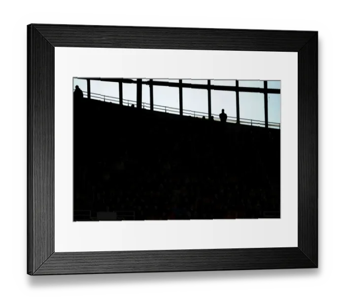 Framed Print : Passionate Arsenal Fans at Emirates Stadium: Arsenal vs Leicester City, Premier League 2015-16