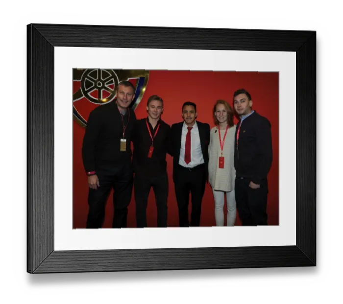 Framed Print : The matchball sponsor with Alexis Sanchez (Arsenal)