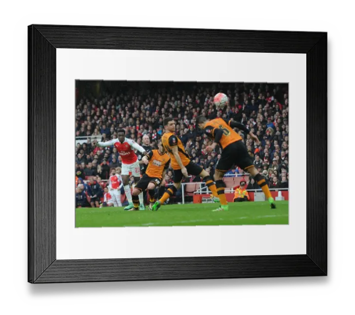 Framed Print : Danny Welbeck Fires for Arsenal in FA Cup Clash against Hull City