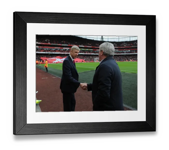 Framed Print : Arsene Wenger and Steve Bruce: A Pre-Match Handshake at Arsenal vs. Hull City (FA Cup 2015-16)