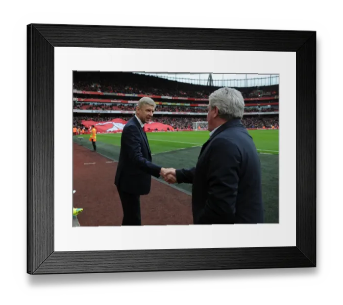 Framed Print : Arsene Wenger and Steve Bruce: A Pre-Match Encounter - Arsenal vs. Hull City, FA Cup 2015-16