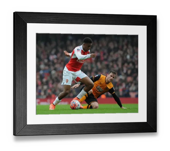 Framed Print : Alex Iwobi Outmaneuvers Ryan Taylor in FA Cup Showdown