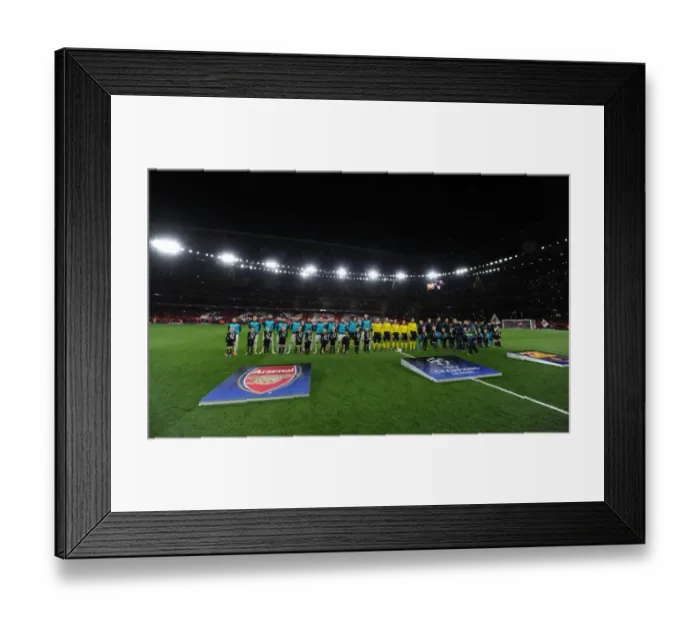 Framed Print : Champions League Showdown: Arsenal FC vs. FC Barcelona, 2016 - Arsenal Stadium, London Framed Print : Champions League Showdown: Arsenal FC vs. FC Barcelona, 2016 - Arsenal Stadium, London