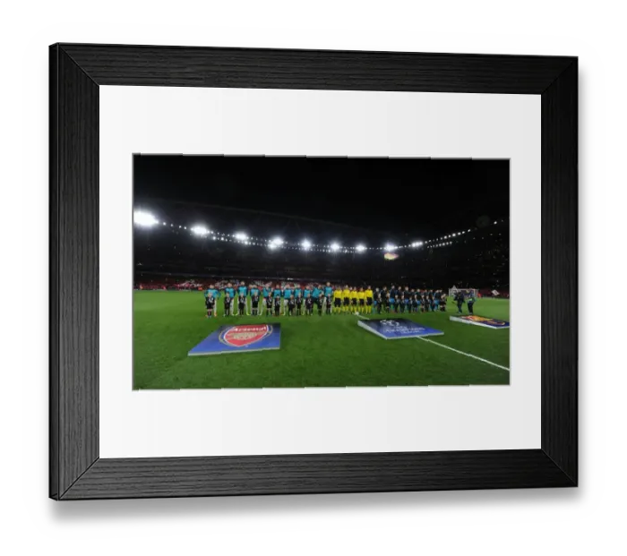 Framed Print : Arsenal vs. Barcelona: Champions League Showdown at the Emirates (2016) Framed Print : Arsenal vs. Barcelona: Champions League Showdown at the Emirates (2016)