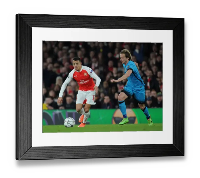 Framed Print : Alexis Sanchez Outsmarts Ivan Rakitic: Arsenal's Thrilling Champions League Showdown vs. Barcelona (2016) Framed Print : Alexis Sanchez Outsmarts Ivan Rakitic: Arsenal's Thrilling Champions League Showdown vs. Barcelona (2016)