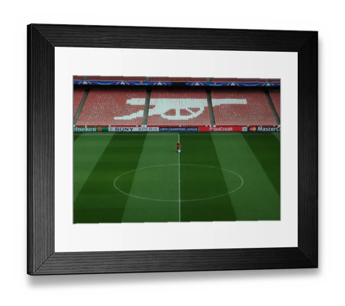 Framed Print : Arsenal FC vs. FC Barcelona: UEFA Champions League Showdown at The Emirates, London