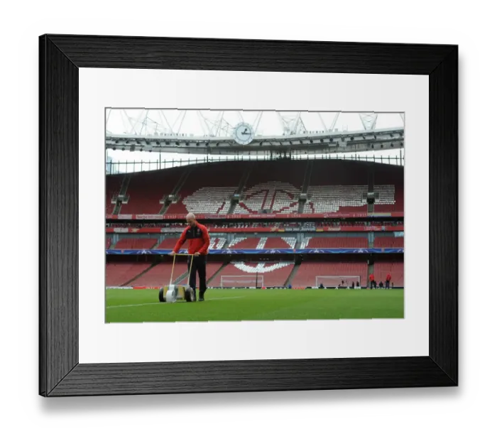 Framed Print : Arsenal FC vs. FC Barcelona: UEFA Champions League Showdown at the Emirates