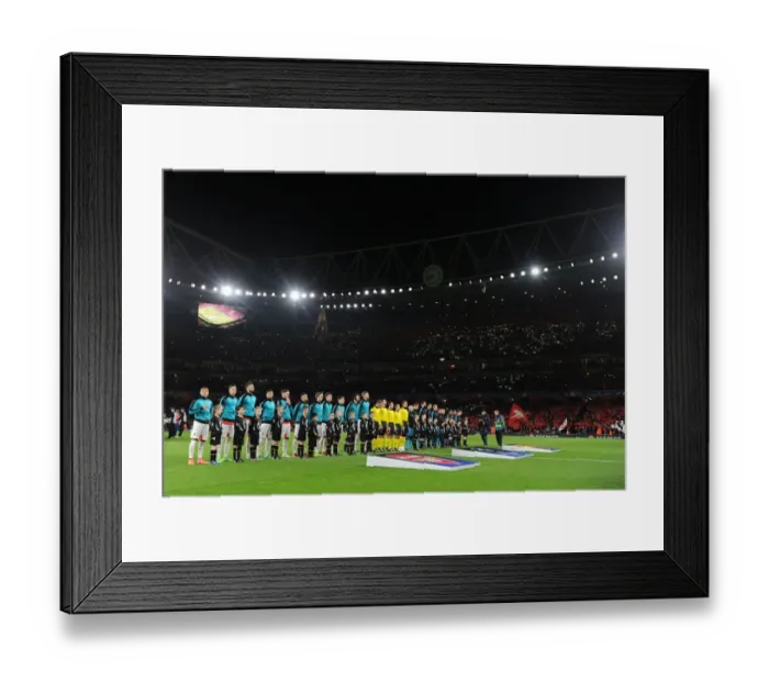 Framed Print : Arsenal vs. Barcelona: UEFA Champions League Showdown - First Leg, 2016