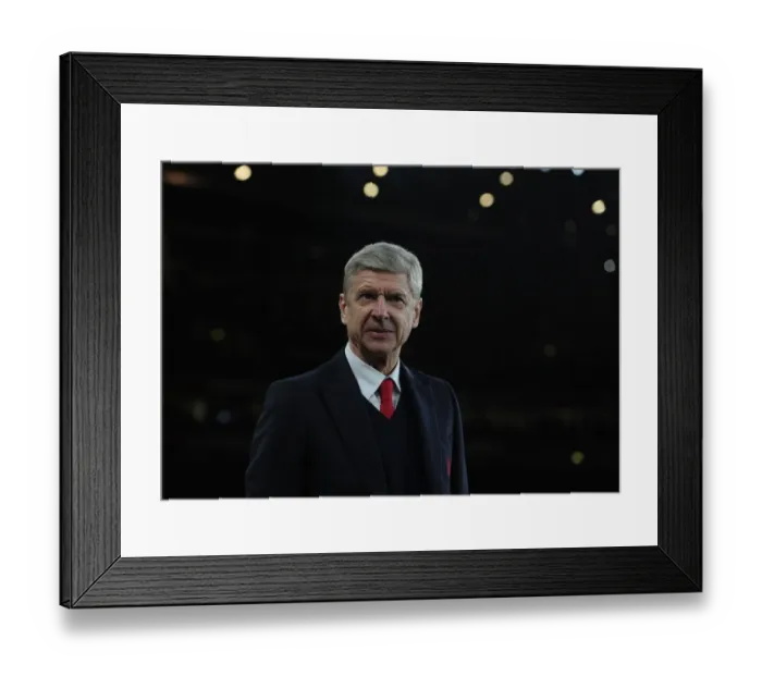 Framed Print : Arsene Wenger Leads Arsenal Against Barcelona in Champions League Showdown