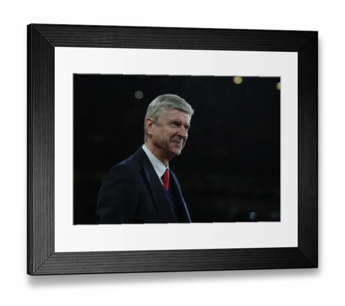 Framed Print : Arsene Wenger and Arsenal Face Barcelona in Champions League Battle