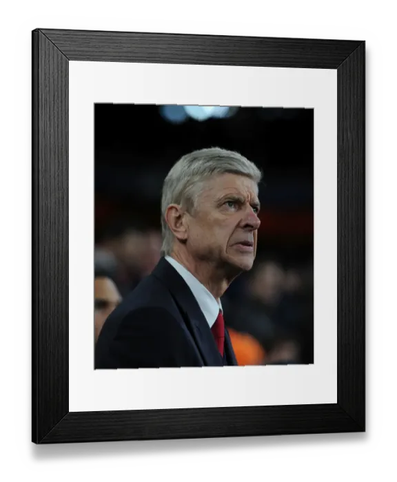 Framed Print : Arsene Wenger and Arsenal Face Off Against Barcelona in Champions League Showdown