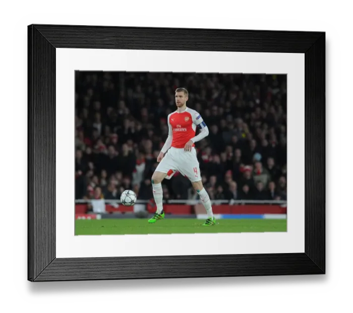 Framed Print : Per Mertesacker in Action: Arsenal vs. Barcelona, 2015 / 16 UEFA Champions League Framed Print : Per Mertesacker in Action: Arsenal vs. Barcelona, 2015 / 16 UEFA Champions League