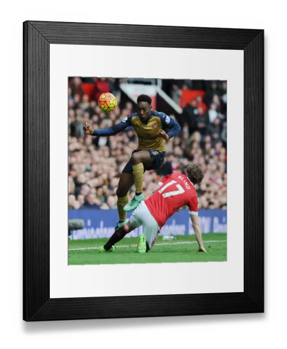 Framed Print : Danny Welbeck Surges Past Daley Blind: A Pivotal Moment in the Manchester United vs. Arsenal Clash, Premier League 2015 / 16