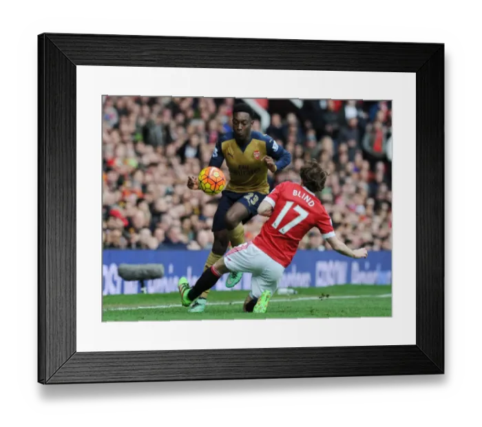 Framed Print : Danny Welbeck Outmaneuvers Daley Blind: A Pivotal Moment in the Manchester United vs. Arsenal Clash, Premier League 2015 / 16
