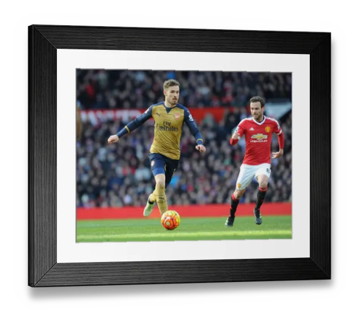 Framed Print : Ramsey vs Mata: Intense Rivalry Unfolds - Manchester United vs Arsenal, Premier League 2015 / 16 Framed Print : Ramsey vs Mata: Intense Rivalry Unfolds - Manchester United vs Arsenal, Premier League 2015 / 16