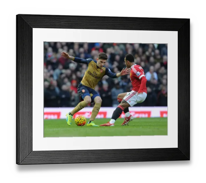 Framed Print : Bellerin vs. Memphis: A Battle in the Manchester United vs. Arsenal Premier League Clash (2015 / 16) Framed Print : Bellerin vs. Memphis: A Battle in the Manchester United vs. Arsenal Premier League Clash (2015 / 16)
